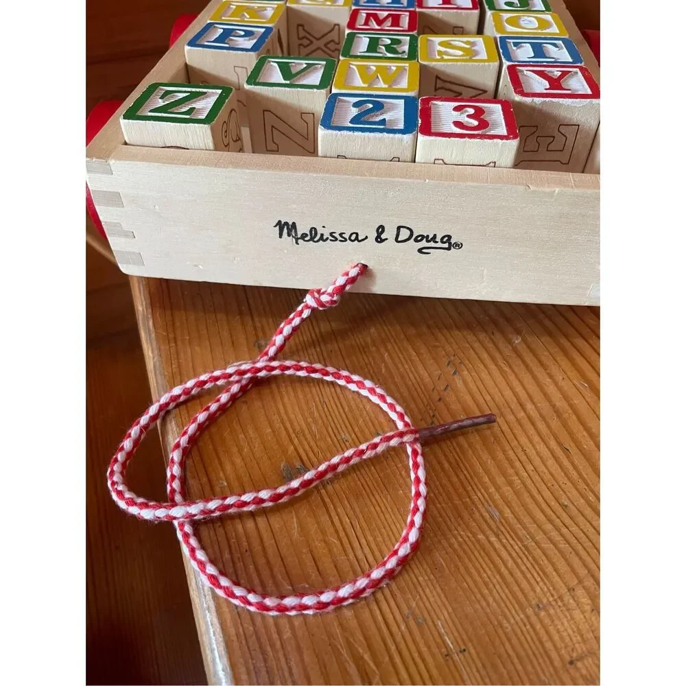 Melissa & Doug Wooden 123/ABC Blocks